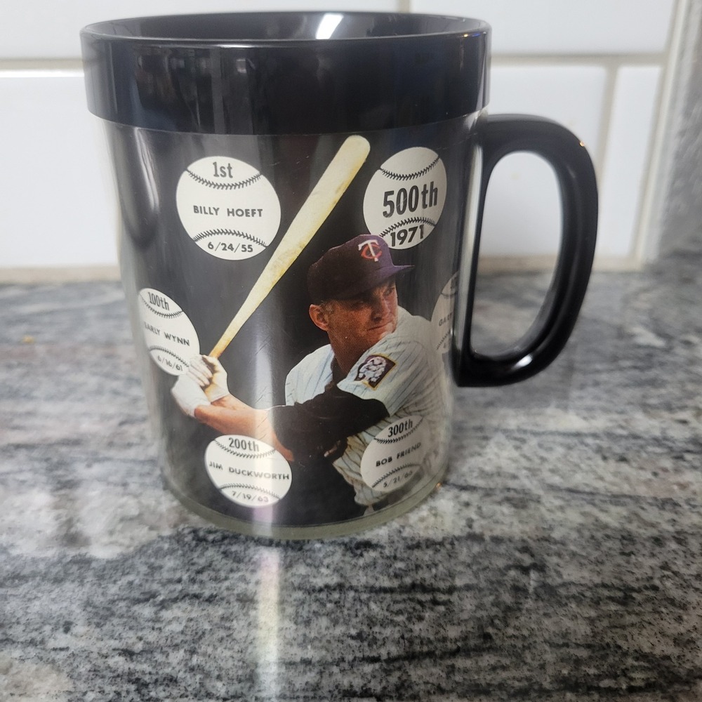 1971 Harmon Killebrew Twins 500th home run cup mug Thermo Serv